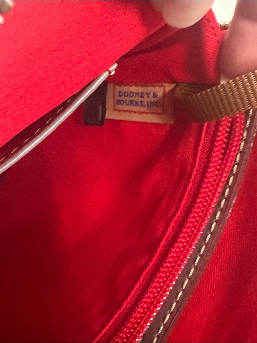 Dooney & Bourke Trixie crossbody bag in slate gray leather red interior - Picture 11 of 12